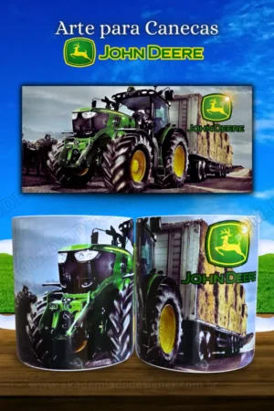 arte para sublimação de canecas jonh deere